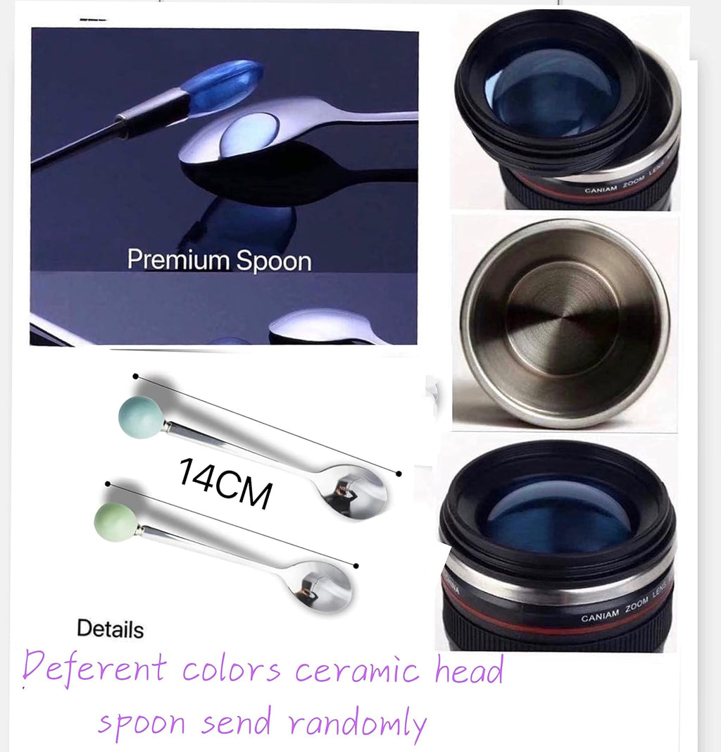 📸 Camera Lens Coffee Mug – Realistic Stainless Steel Thermos for Photographers, Travel Mugs & Unique Gifts for Creatives | Fun & Functional Desk Decor