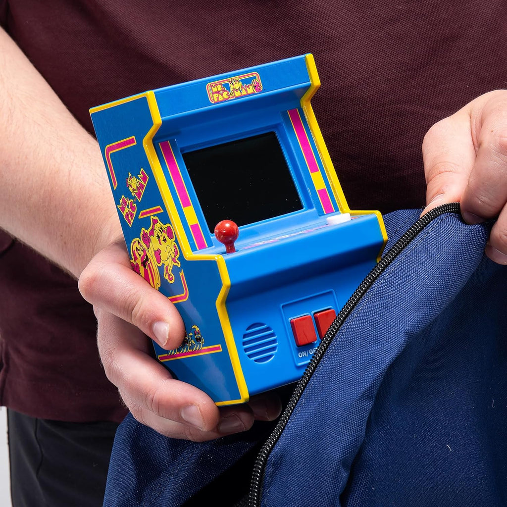 🎮 Ms. Pac-Man Retro Mini Arcade Game – Classic Handheld Electronic Console with Full Color Screen, Authentic 90s Gameplay | Perfect Gift for Kids & Collectors 