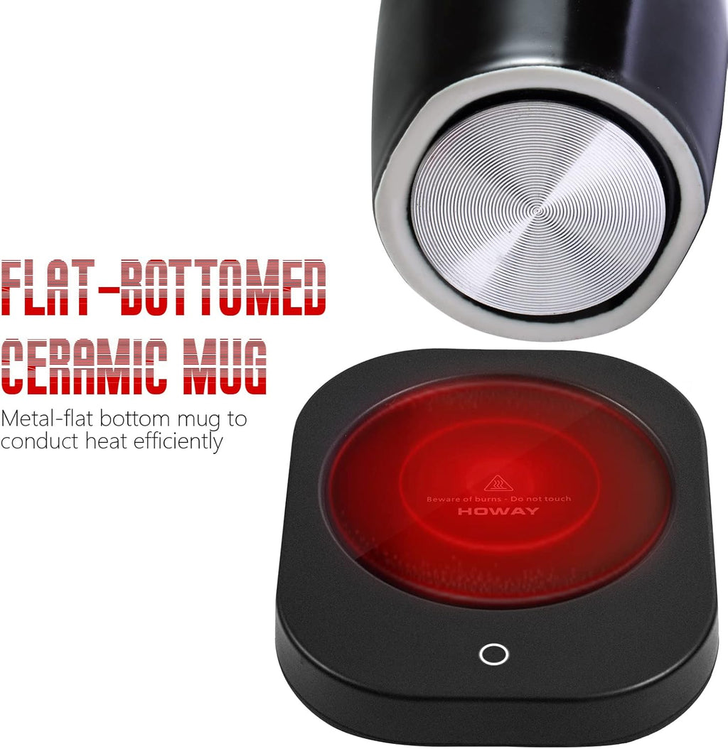 🔥 Smart Coffee Warmer & Mug Set – 14oz Cup with Temperature Control & Auto Shut-Off | Perfect for Gamers, Office Desks & Tech Lovers