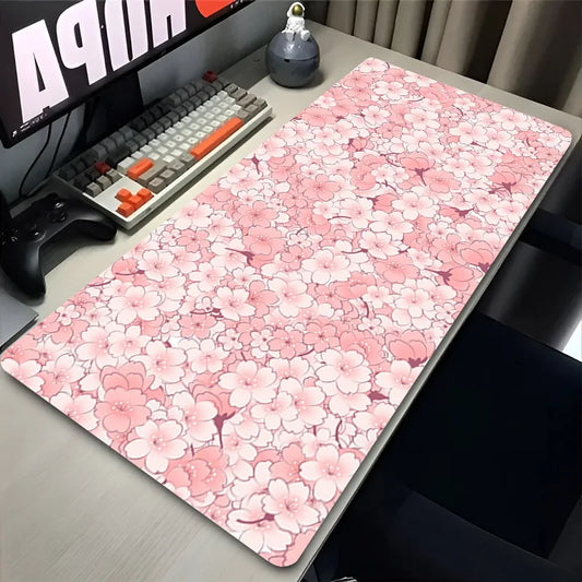 🌸🖱️ Japan Sakura Cherry Blossom Gaming Mouse Pad – Waterproof HD Anime Desk Mat | Ultra-Smooth Surface for Office & Game Stations | Geek Findings Collection