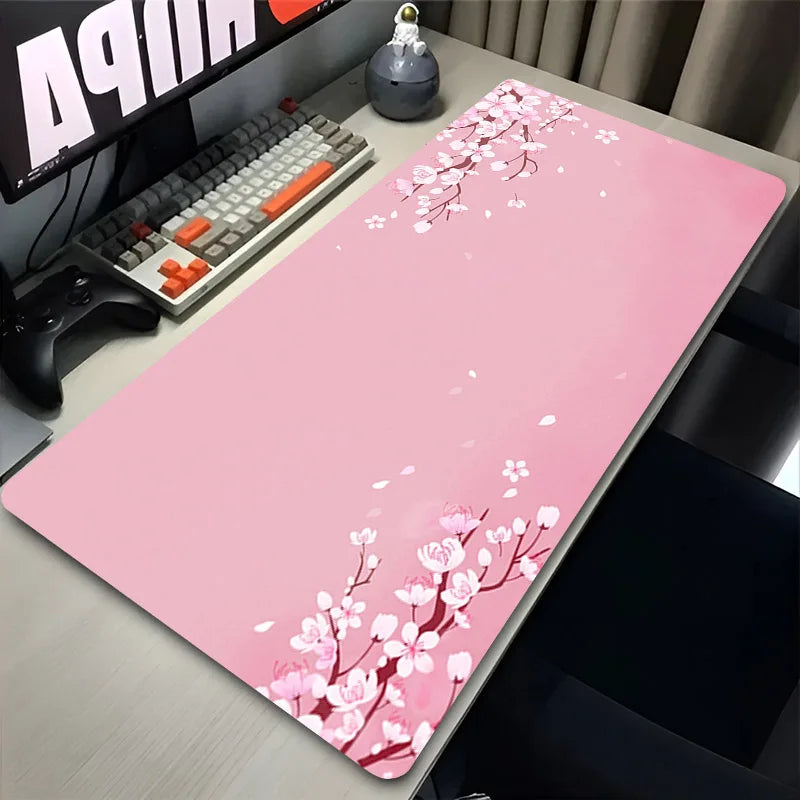 🌸🖱️ Japan Sakura Cherry Blossom Gaming Mouse Pad – Waterproof HD Anime Desk Mat | Ultra-Smooth Surface for Office & Game Stations | Geek Findings Collection