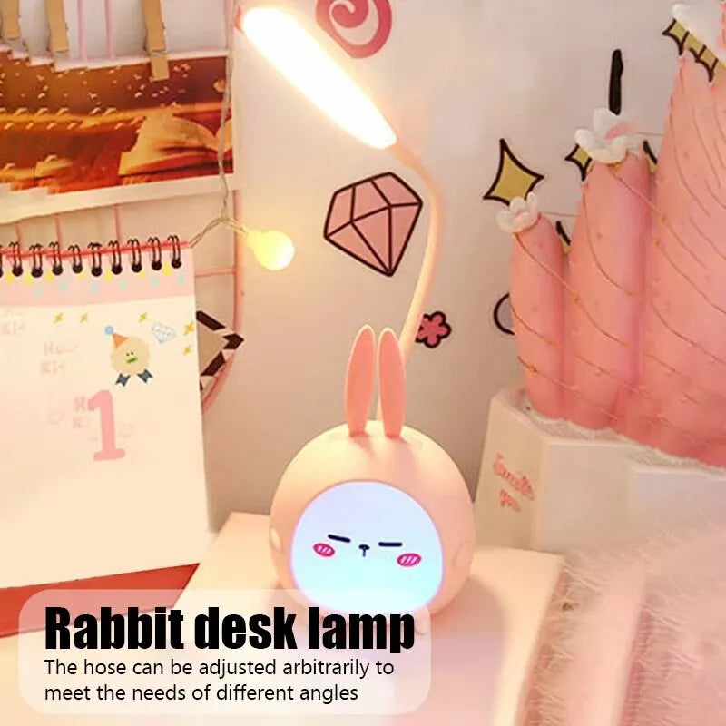 RabbitGlow USB LED Desk Lamp – Cute Rechargeable Bunny Light for Gaming Desks, Offices & Cozy Night Setups