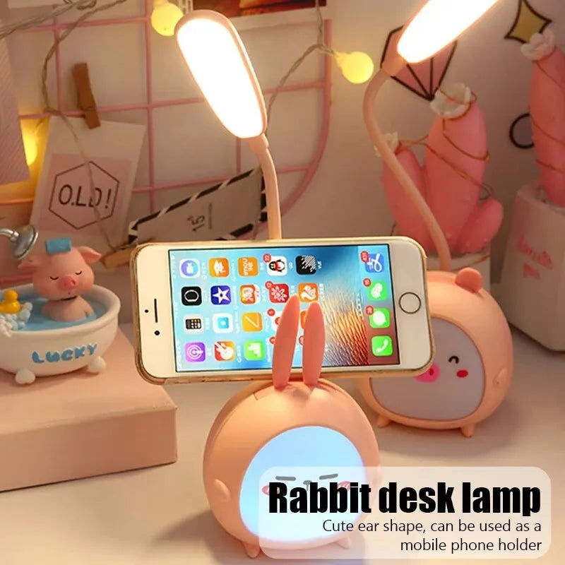 RabbitGlow USB LED Desk Lamp – Cute Rechargeable Bunny Light for Gaming Desks, Offices & Cozy Night Setups