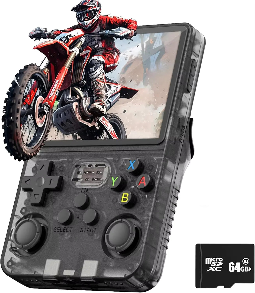 R36S Retro Handheld Game Console – 15,000+ Classic Games, 3.5” HD IPS Screen, Dual Joysticks, Linux System, Portable Retro Gaming Emulator