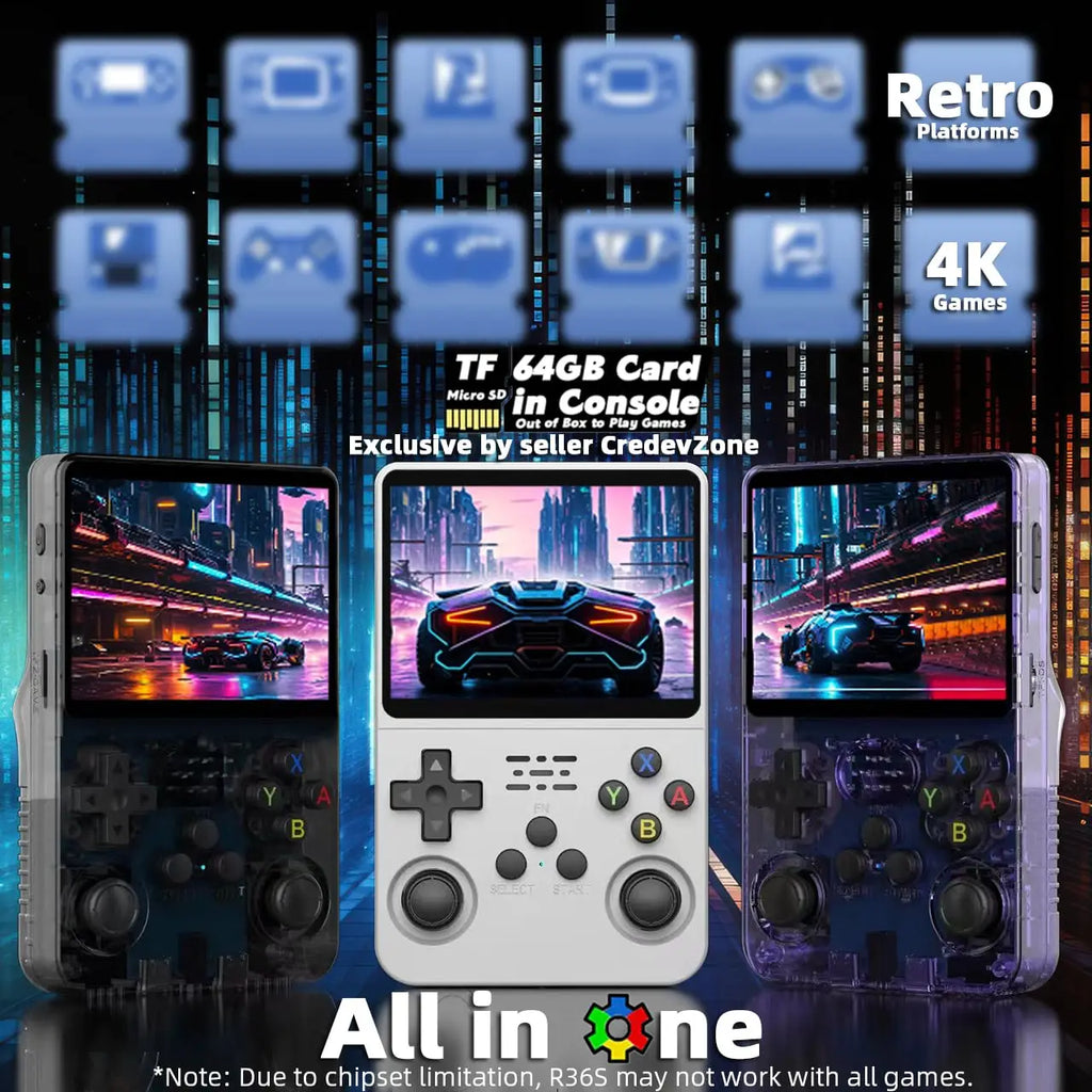 R36S Retro Handheld Game Console – 15,000+ Classic Games, 3.5” HD IPS Screen, Dual Joysticks, Linux System, Portable Retro Gaming Emulator
