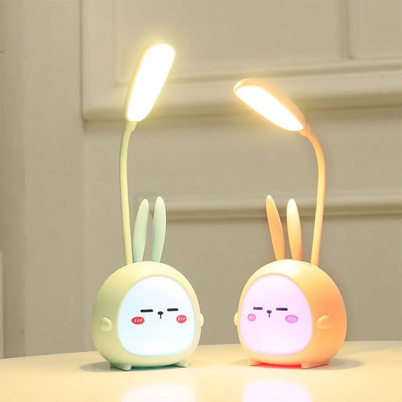 RabbitGlow USB LED Desk Lamp – Cute Rechargeable Bunny Light for Gaming Desks, Offices & Cozy Night Setups
