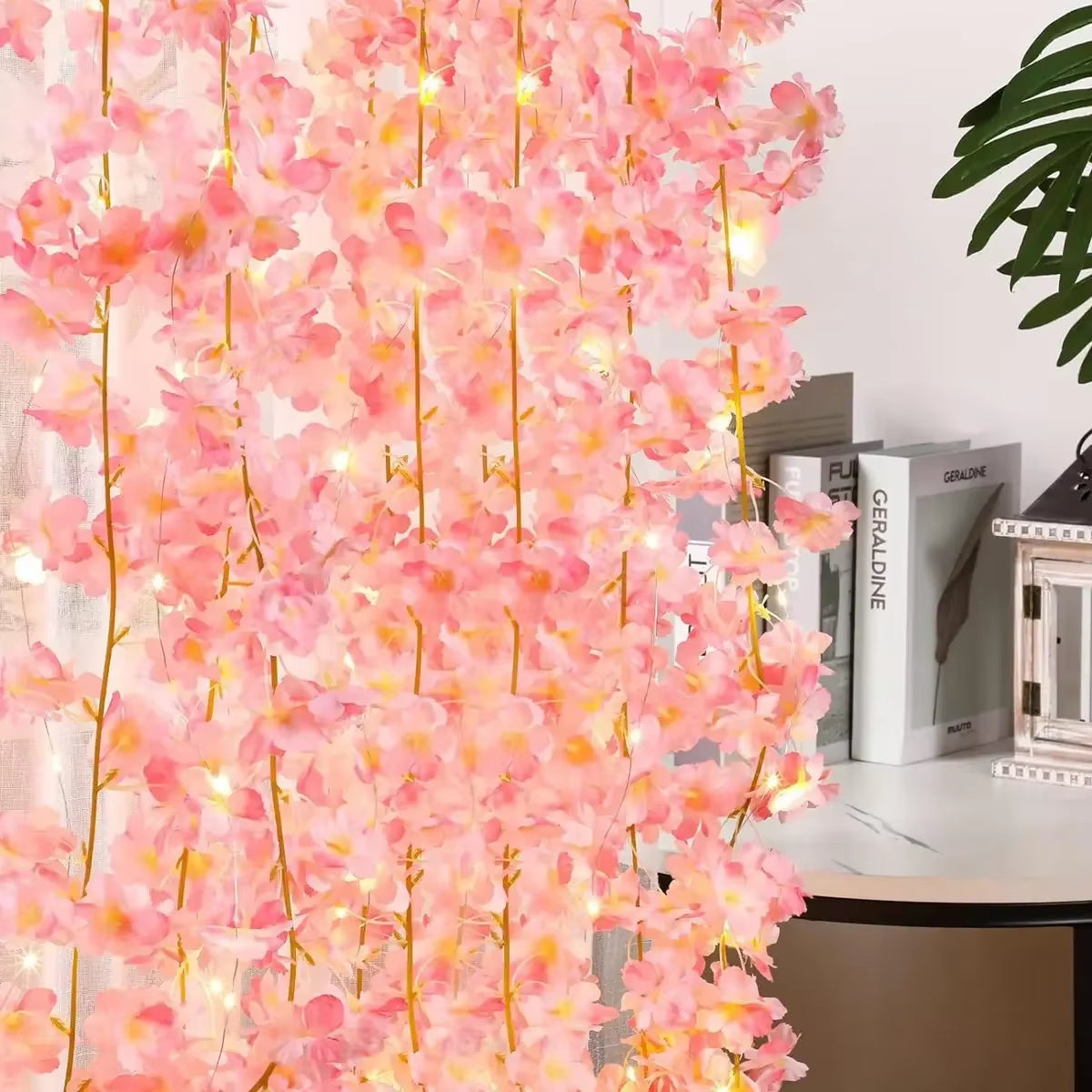 🌸Cherry Blossom Fairy String Lights – 2M 20 LEDs | Cozy, Whimsical Decor for Gaming Stations, Offices & Celebrations