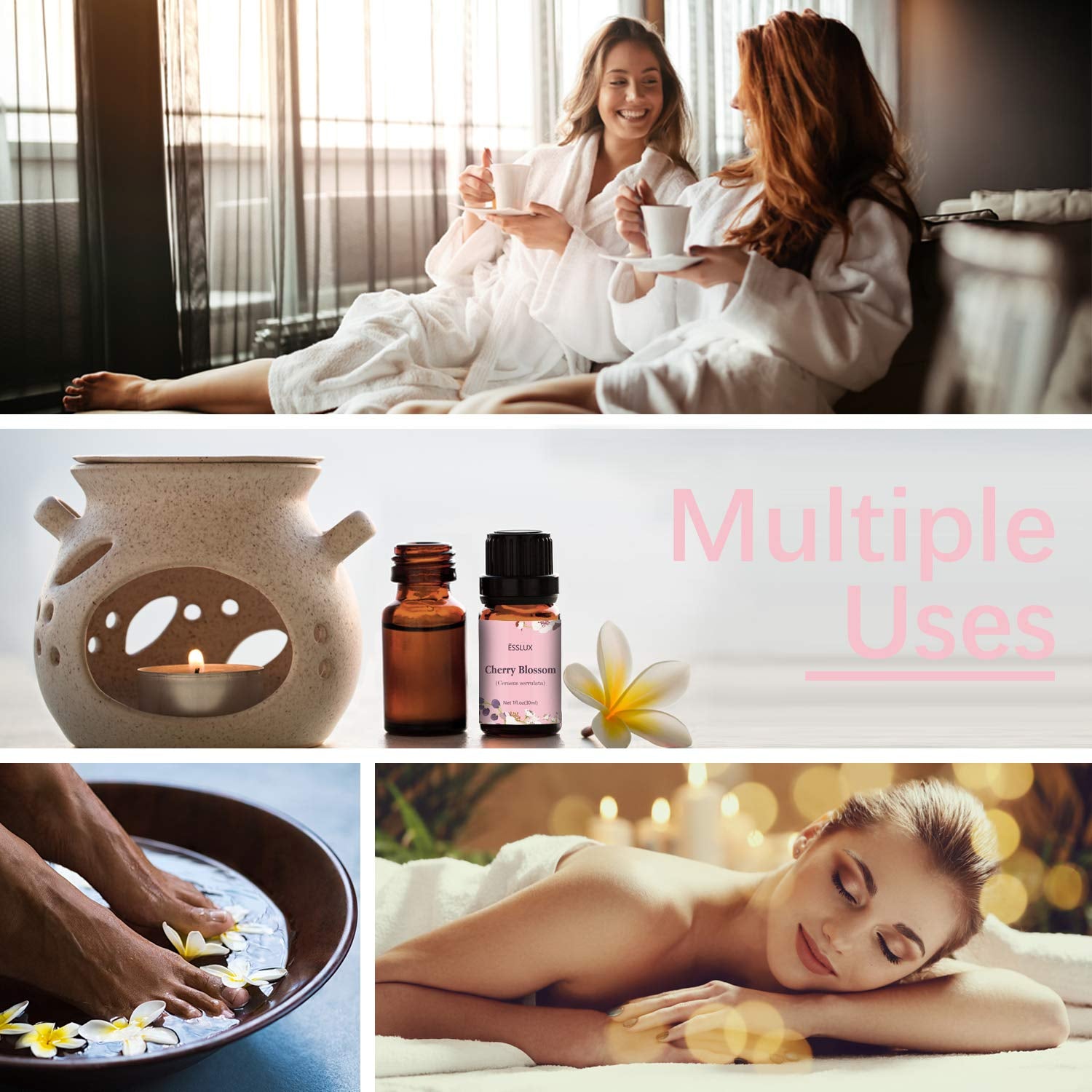 🌸Cherry Blossom Essential Oil – 30ml Premium Aromatherapy Oil | Perfect for Diffusers, Massages, Candles & Home Office Relaxation