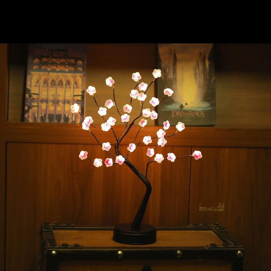 🌸Cherry Blossom Tree Lamp – Aesthetic Japanese Decor for Game Stations & Offices | USB/Battery Powered | Perfect Mood Lighting for Bedrooms & Living Rooms | Geek Findings Exclusive