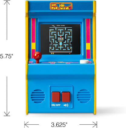 🎮 Ms. Pac-Man Retro Mini Arcade Game – Classic Handheld Electronic Console with Full Color Screen, Authentic 90s Gameplay | Perfect Gift for Kids & Collectors 