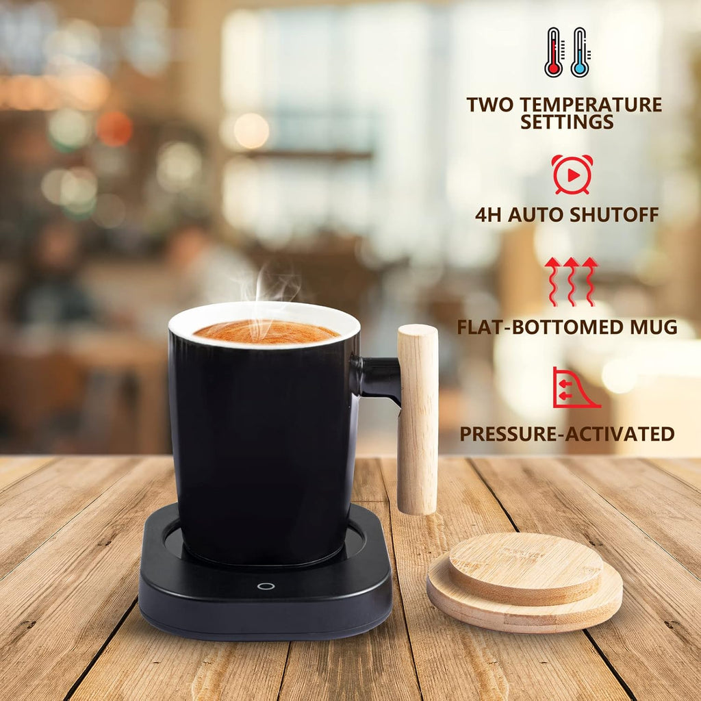 🔥 Smart Coffee Warmer & Mug Set – 14oz Cup with Temperature Control & Auto Shut-Off | Perfect for Gamers, Office Desks & Tech Lovers