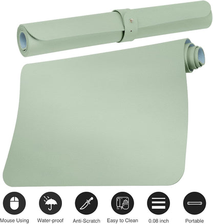 🖋️ Premium Leather Desk Pad (30" x 14") – Non-Slip, Waterproof, Multi-Use Desk Mat for Work, Study & Style