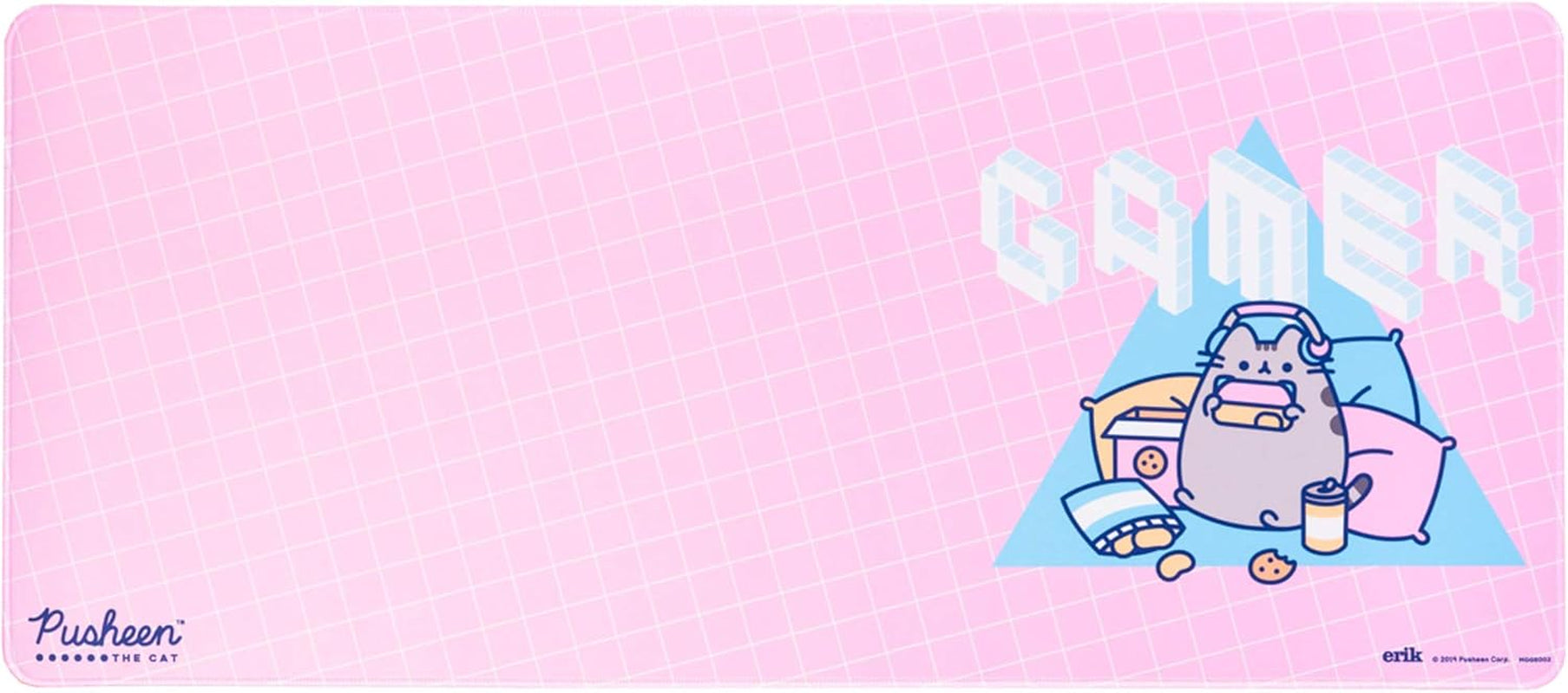 Pusheen Mouse Pad XXL - Desk Pad - 31.5" X 13.78" Non-Slip Rubber Base Mouse Pad, Gaming Mouse Pad, Keyboard Mouse Pad, Kawaii Mouse Pad
