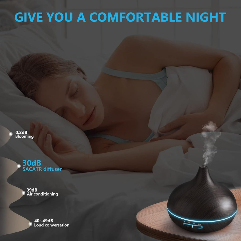 🕹️ 550ML Ultrasonic Essential Oil Diffuser with Remote – Cool Mist Aromatherapy Humidifier for Home, Game Room, Office & More | 7 LED Colors, Timer, Auto Shut-Off