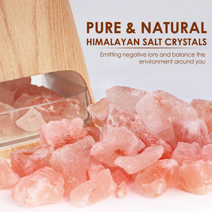 🌋 2-in-1 Himalayan Salt Lamp & Essential Oil Diffuser – 150ML Ultrasonic Cool Mist Humidifier with Flame Effect, Timer & Auto Shut-Off 
