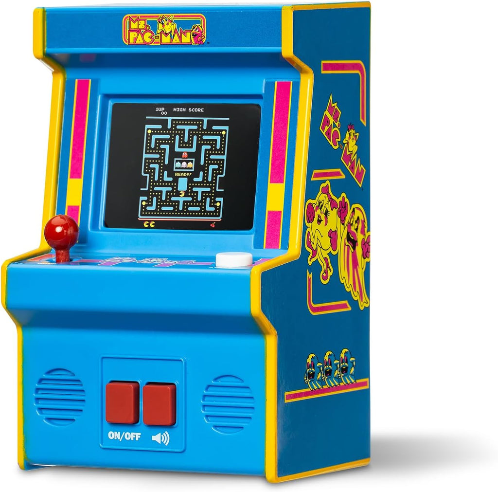 🎮 Ms. Pac-Man Retro Mini Arcade Game – Classic Handheld Electronic Console with Full Color Screen, Authentic 90s Gameplay | Perfect Gift for Kids & Collectors 