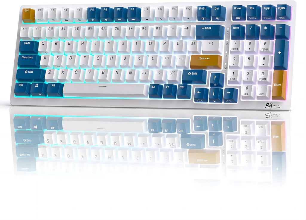 RK98 Wireless Mechanical Keyboard – Triple Mode RGB Backlit, Hot-Swappable, Ultra-Compact with Numpad & Touch Control